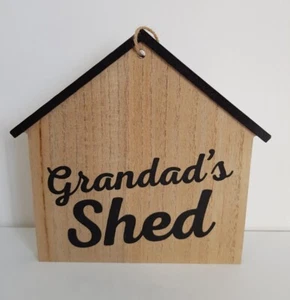 Cobertizo del abuelo Placa de madera Idea de regalo Cumpleaños Hombre Día del Padre Regalo Nuevo - Imagen 1 de 6