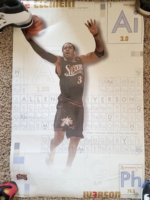RARE Allen Iverson The Element Poster! NBA Philadelphia 76ers 2002 AUTHENTIC - Image 1 of 4