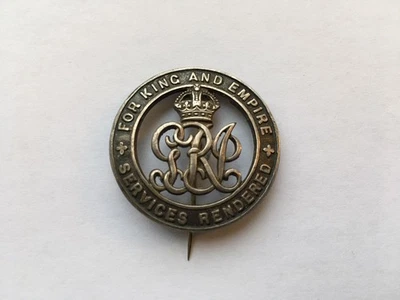 CWW1 VINTAGE SERVICES RENDERED SILVER WOUND PIN BADGE NoB310477 Foto 1 de 2