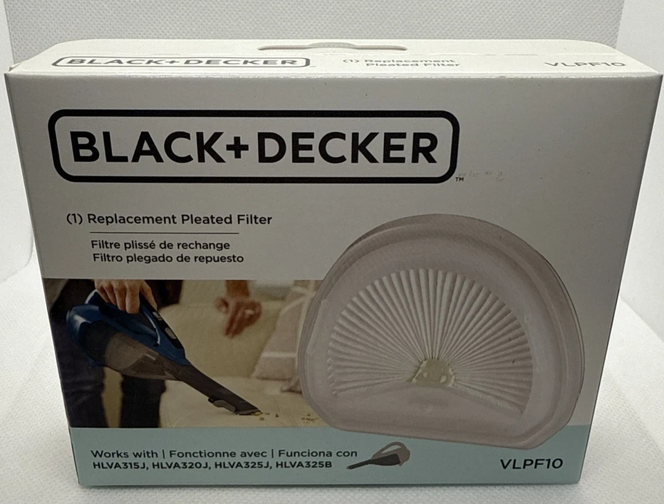 BLACK+DECKER NEW Black & Decker Replacement Pleated Hand Vacuum Filter | VLPF10 | FREE SHIP