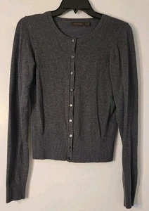 Limited Womens  Cardigan Sweater Crewneck  Size XS Grey Cotton Blend  - Picture 1 of 9