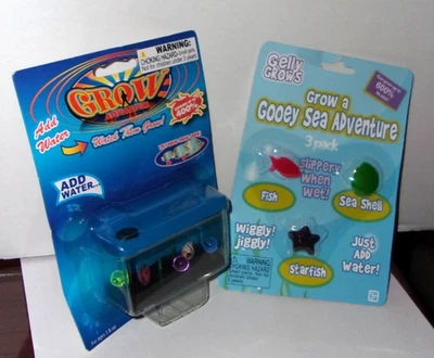 NEW SET OF AQUARIUM & 1 PACK OF FISH /STARFISH /SEA SHELLS THAT GROW WITH WATER - Image 1 of 4