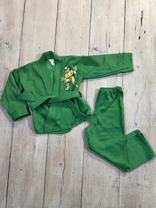 RARE Vintage 1990 Teenage Mutant Ninja Turtles Green Pajama Karate Gi Donatello - Picture 1 of 12