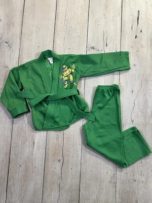 RARE Vintage 1990 Teenage Mutant Ninja Turtles Green Pajama Karate Gi Donatello - Image 1 of 4