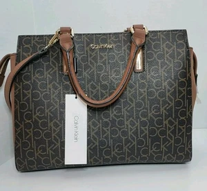 Calvin Klein Shoulder Bag/Handbag NWT 2Tone Brown - Picture 1 of 7