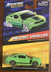 2024 ADVENTURE FORCE 1:64 DIE-CAST FORD MUSTANG BOSS 302 ~ GRÜN ~ - Bild 1 von 3
