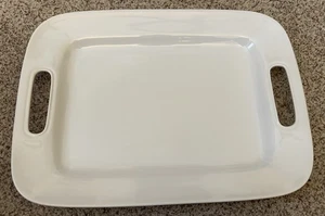 White Pampered Chef Serving Tray - Picture 1 of 3