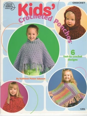 2005 Kids Crochet Ponchos by Kathleen Power Johnson #1395 - Image 1 of 2