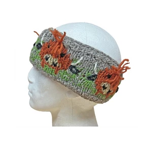 Highland Kuh Stirnband mit zotteliger Mähne, Fleece gefüttert, Heilan Coo, super kuschelig! - Bild 1 von 2