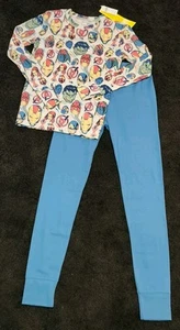 Gap Kids Marvel Iron Man Avengers Pajama Size 14 Pants & Long Sleeve Top Organic - Picture 1 of 6