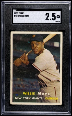 1957 Topps Willie Mays #10 SGC 2.5 - Image 1 of 2