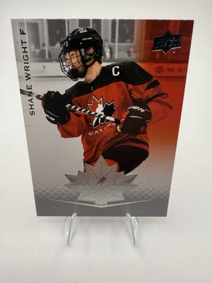 2021 Upper Deck Team Canada Juniors Shane Wright Pre-Rookie Card PRC #73 Kracken - Image 1 of 2