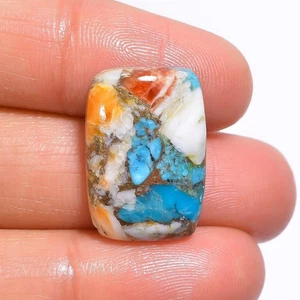 13 Ct. Cts Natural Oyster Turquoise Gemstone Necklace Supply Cabochon 20X14X5 mm - Picture 1 of 6