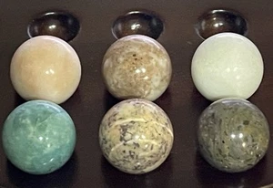 6 Replacement Bombay Company 1994 Solitaire Polished Authentic Marbles - Picture 1 of 7