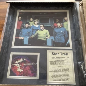 Star Trek Original Series 11 x 14 Matted Framed Cast Enterprise Telecast ST:TOS - Picture 1 of 7