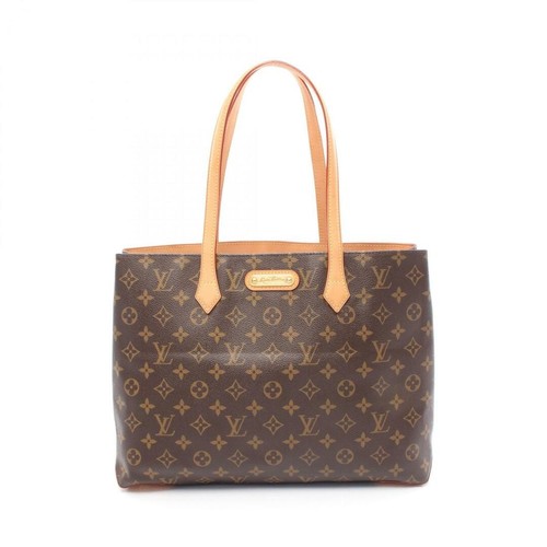 LOUIS VUITTON（LV） Louis Vuitton Wilshire Mm Monogram Tote Bag Pvc Rivestito Tela Pelle Donna Br
