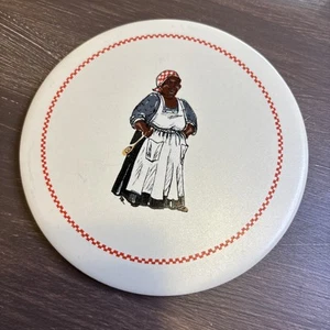 RARE Vintage Mid-State Round 6" Tile Southern Cook Chef Americana - Picture 1 of 9