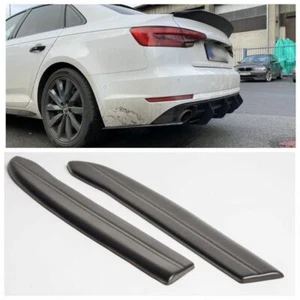 Rear Bumper Side Splitters flaps for Audi A4 S4 B9 2016-2024 ABS Matt - Picture 1 of 3
