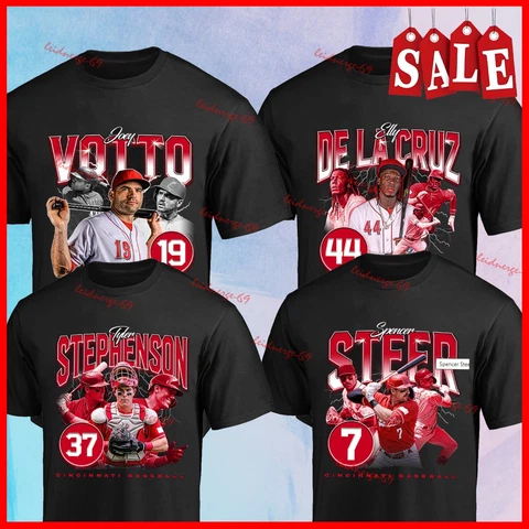 SALE!!! Vintage Joey Votto, Elly De La Cruz Cincinnati Reds Baseball Team Shirt Cover