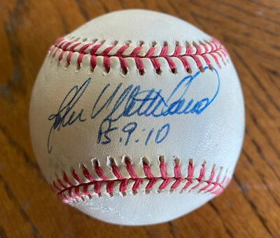 JOHN WETTLAND SIGNED BASEBALL TEXAS RANGERS IN PERSON - Image 1 of 4