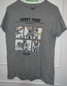 Looney Tunes Bugs Bunny Womens Printed Tshirt - Grey - Size S 10/12 - Picture 1 of 5