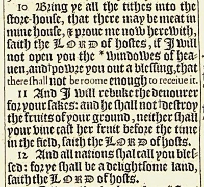 1611 King James "SHE" Bible Leaf ~Malachi 3- Prove Me now says the Lord!~ - Image 1 of 4