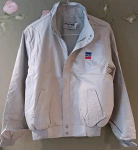 Rare 70s RIKEN Swingster Racing Jacket LIGHT GRAY Men’s L NEW OLD STOCK Made USA - Picture 1 of 12