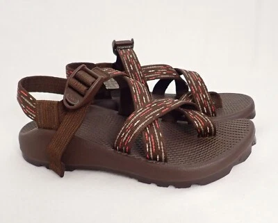 Sandálias femininas CHACO USA Z2 Unaweep Vibram sola EUA 6 dedos ponto laço marrom - Imagem 1 de 4