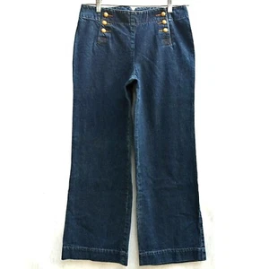 Lauren Jeans Co Ralph Lauren Capri 30x29 Matroseneinsatz Metall Knopfleiste Gr. 8P Etikett - Bild 1 von 4