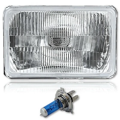 4X6 Halógeno Semi Sellado Stock Vidrio H4 Faro Faro Bombilla 55/60W CADA UNO Foto 1 de 4