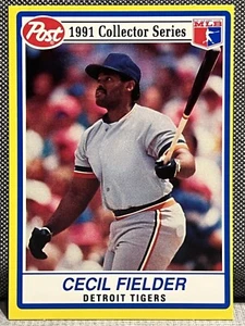 CECIL FIELDER TIGERS 1991 POST CEREAL COLLECTOR SERIES CARD #23 - Picture 1 of 2