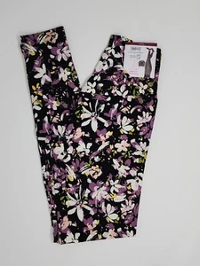 No Boundaries Woman's Size S (3-5) V Front Crossover Leggings Painted Floral - Picture 1 of 3