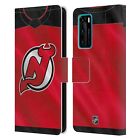 Official Nhl New Jersey Devils Leather Book Wallet Case For Huawei Phones 4