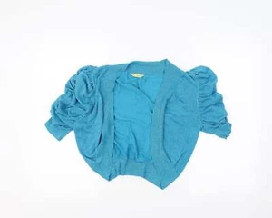 Agenda Womens Blue V-Neck Viscose Blend Cardigan Size 16 - Picture 1 of 12