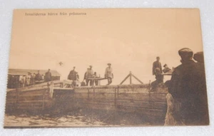 alte AK Schweden 1. WK - Invaliden getragen von einem Lastkahn - Weltkrieg  - Bild 1 von 2