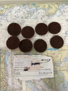 3M pack of 8 #07480 Scotch-Brite Rol. Surface Conditioning Disc 2" Brown Coarse. - Picture 1 of 1