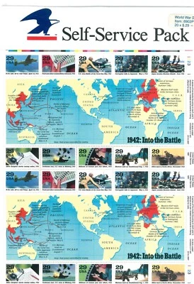 Scott #2697 29¢ WWII: 1942 Into The Battle Mint Sheet MNH XF  CV $10.00 - Image 1 of 4
