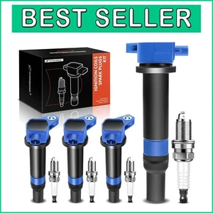 Enhanced Performance Ignition Coil Pack & Iridium Spark Plugs for Hyundai Accent - Picture 1 of 10