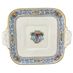 Lenox China THE AUTUMN Cake Plate Square with 2 Gold Handles Vintage c.1919 - Picture 1 of 11