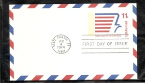 US SC # UXC14 Stylized Eagle FDC. No Cachet - Picture 1 of 1