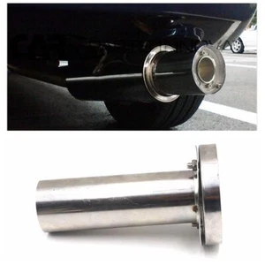 Universal Adjustable 110mm 4.5'' Car Stainless Chrome  Silencer Muffler Tip - Picture 1 of 5