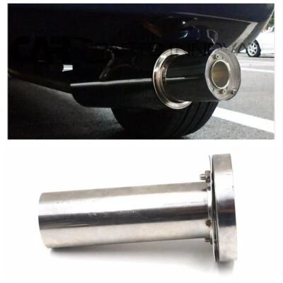 Universal Adjustable 110mm 4.5'' Car Stainless Chrome  Silencer Muffler Tip - Image 1 of 4