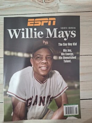 ESPN Willie Mays 1931-2024 October 2024 Magazine Unmatched Talent Free Shipping Foto 1 de 4