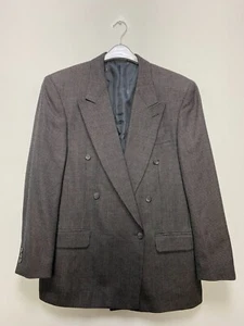 Vintage! Pierre Balmain Men's Wool Navy Grey Blazer Jacket Size EU52 UK42 - Picture 1 of 5