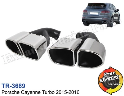 Exhaust tips tailpipes trims for Porsche Cayenne Turbo 2015-2016 - Image 1 of 4