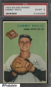1954 Wilson Franks Sammy White Boston Red Sox PSA 6 EX-MT - Picture 1 of 2