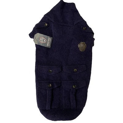Canada Pooch 20" Navy Blue/Dark Purple Winter Cold Weather Sweater NWT - Image 1 of 4