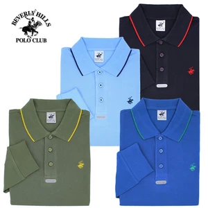 Polo manica lunga uomo POLO CLUB BEVERLY HILLS cotone piquet S M L XL XXL 3XL