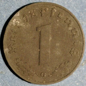 Germany Third Reich Reichspfennig 1943 G KM# 97 - Picture 1 of 2