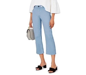 NWT Rag & Bone $350 Crop Grommet Jeans Sz 23 Powder Blue - Picture 1 of 10